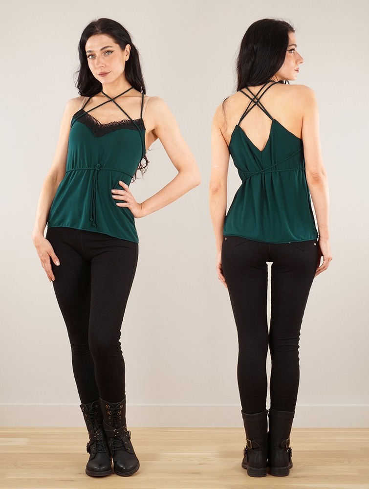 Najfatalniejszy Toonzshop Topäaz Loose And Reversible Strappy Top Damskie Paw | JTHEW-8705