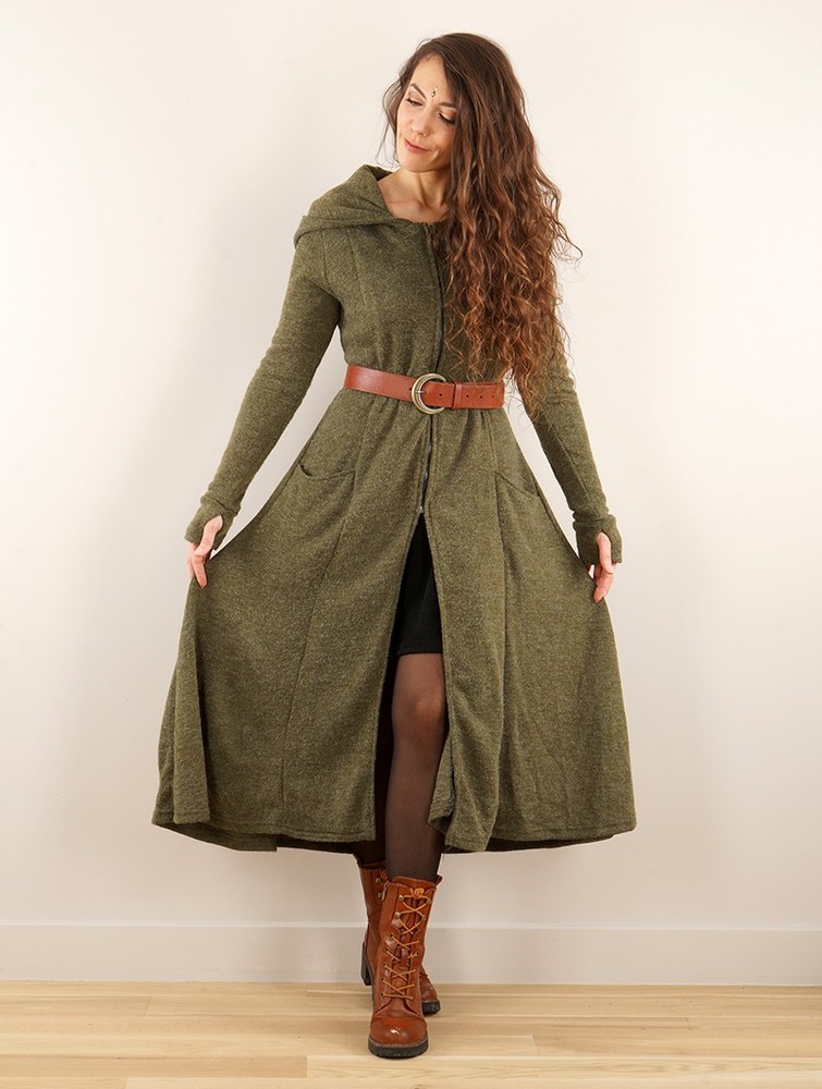 Płaszcze Toonzshop Enchantress Long Hooded Coat Damskie Zielone | PMXGZ-3271