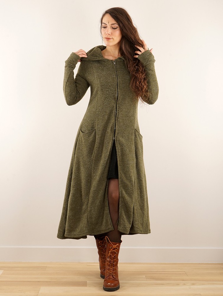 Płaszcze Toonzshop Enchantress Long Hooded Coat Damskie Zielone | PMXGZ-3271