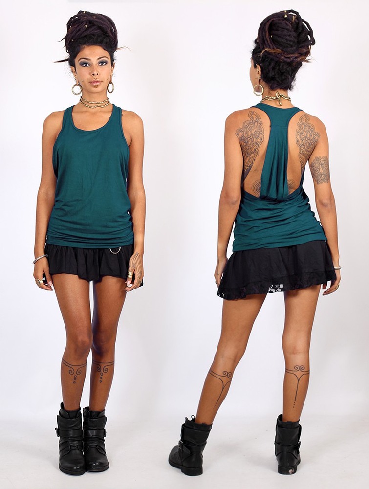 Podkoszulka Toonzshop Bröna Tank Top Damskie Teal | ZRVYH-9057