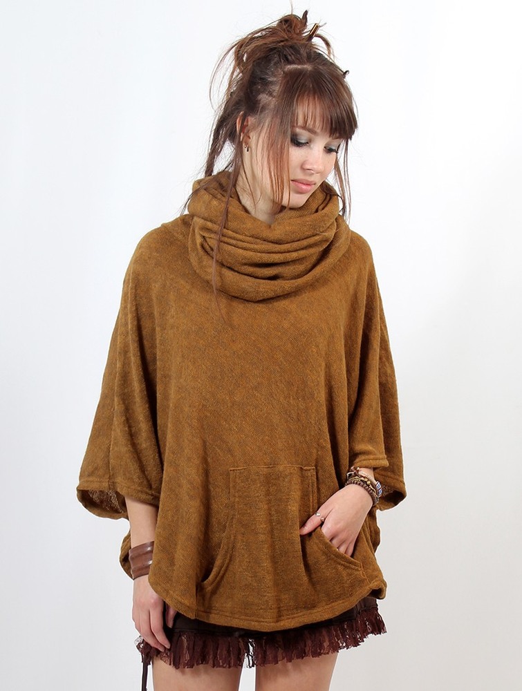 Poncza Toonzshop Taraka Poncho Damskie Rusty | YNALX-4782