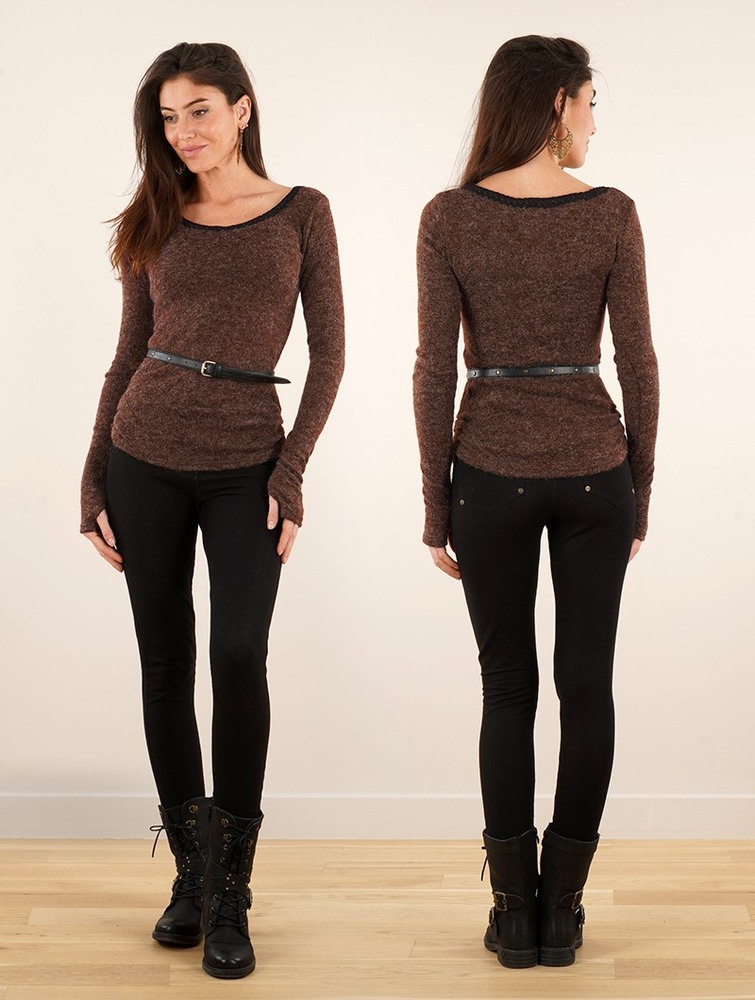 Pulower Toonzshop Aëlys Pullover Damskie Brązowe | LPUAX-7412