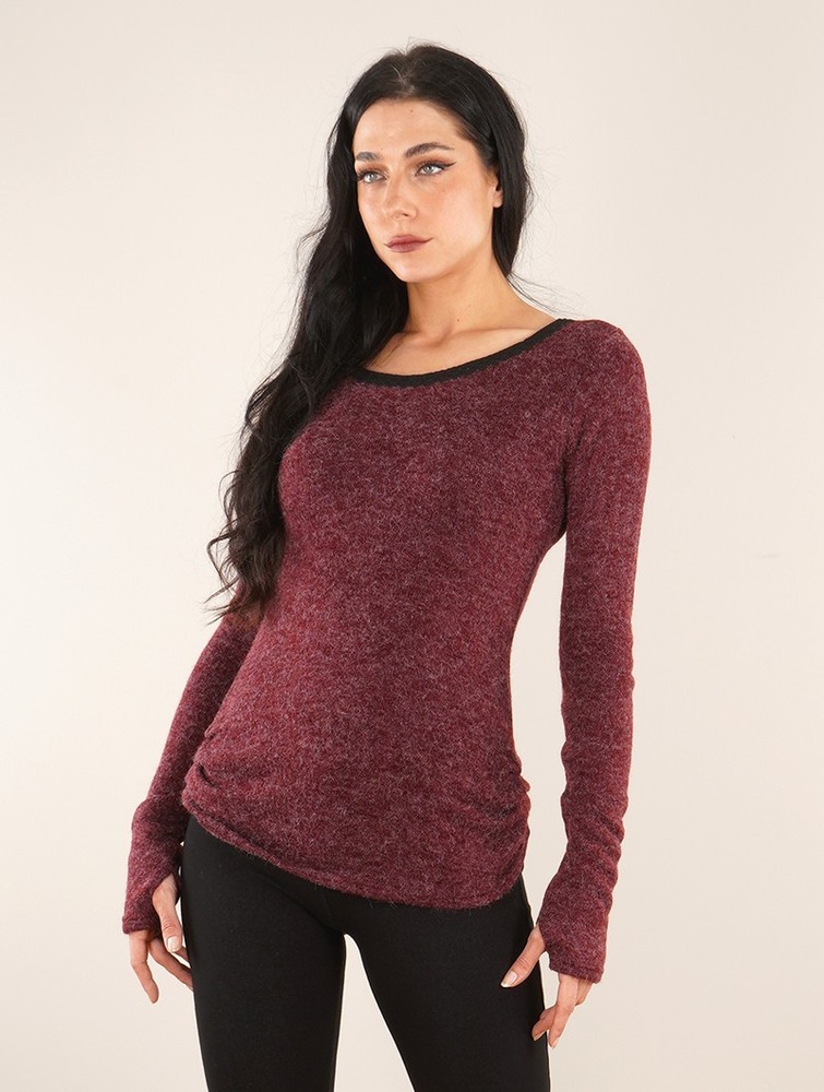 Pulower Toonzshop Aëlys Pullover Damskie Wine | XNCWT-3980