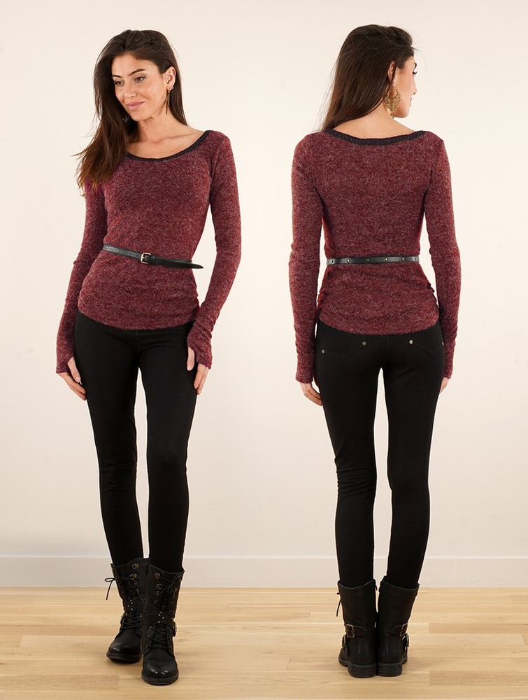 Pulower Toonzshop Aëlys Pullover Damskie Wine | XNCWT-3980