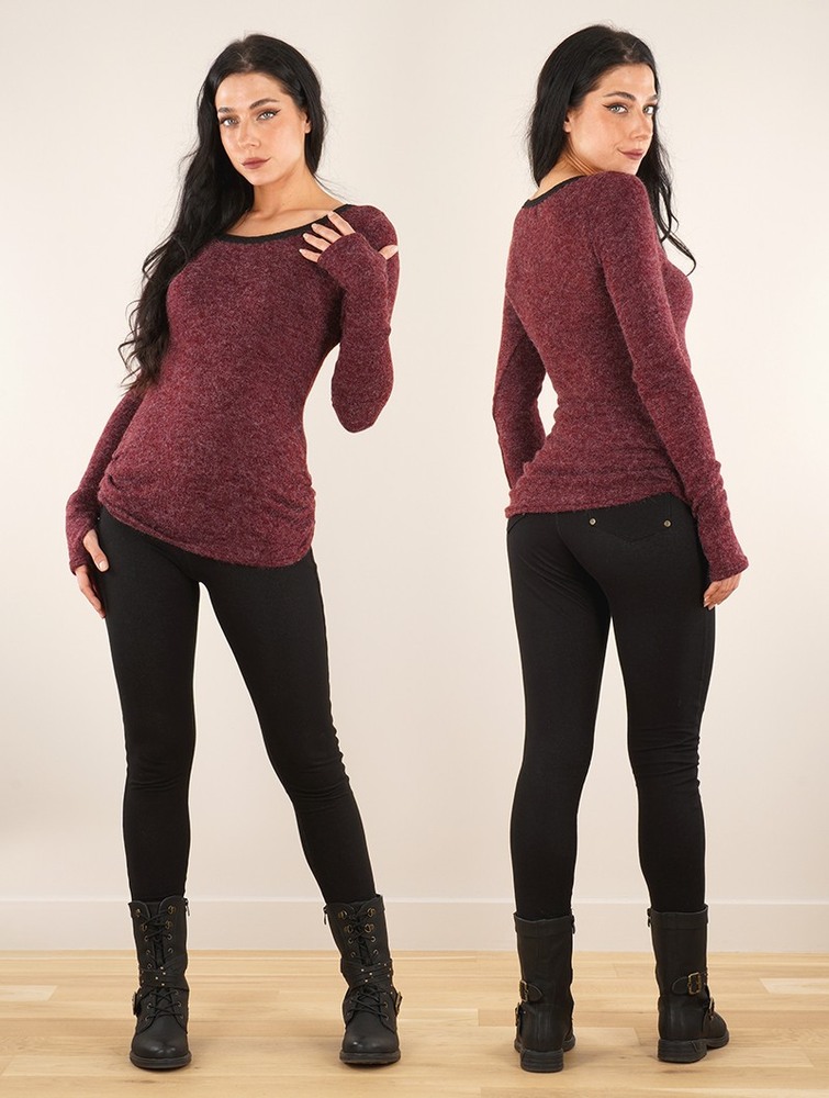 Pulower Toonzshop Aëlys Pullover Damskie Wine | XNCWT-3980