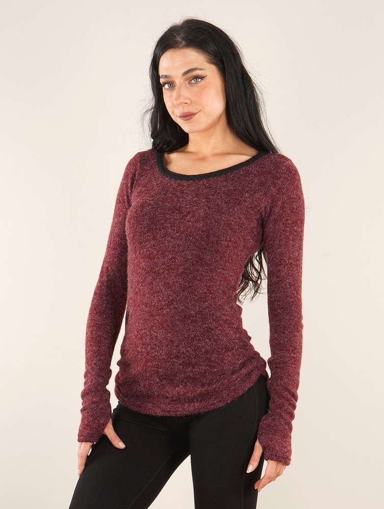 Pulower Toonzshop Aëlys Pullover Damskie Wine | XNCWT-3980