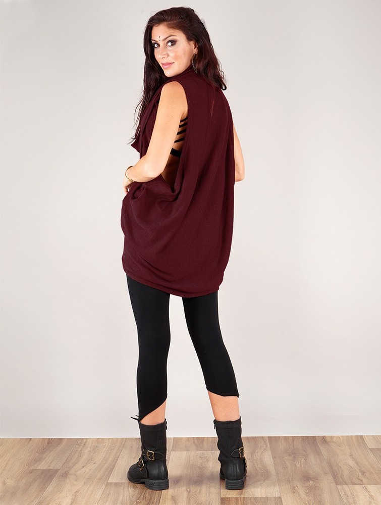 Pulower Toonzshop Amala Sleeveless Thin Pullover Damskie Wine | SYONJ-3725