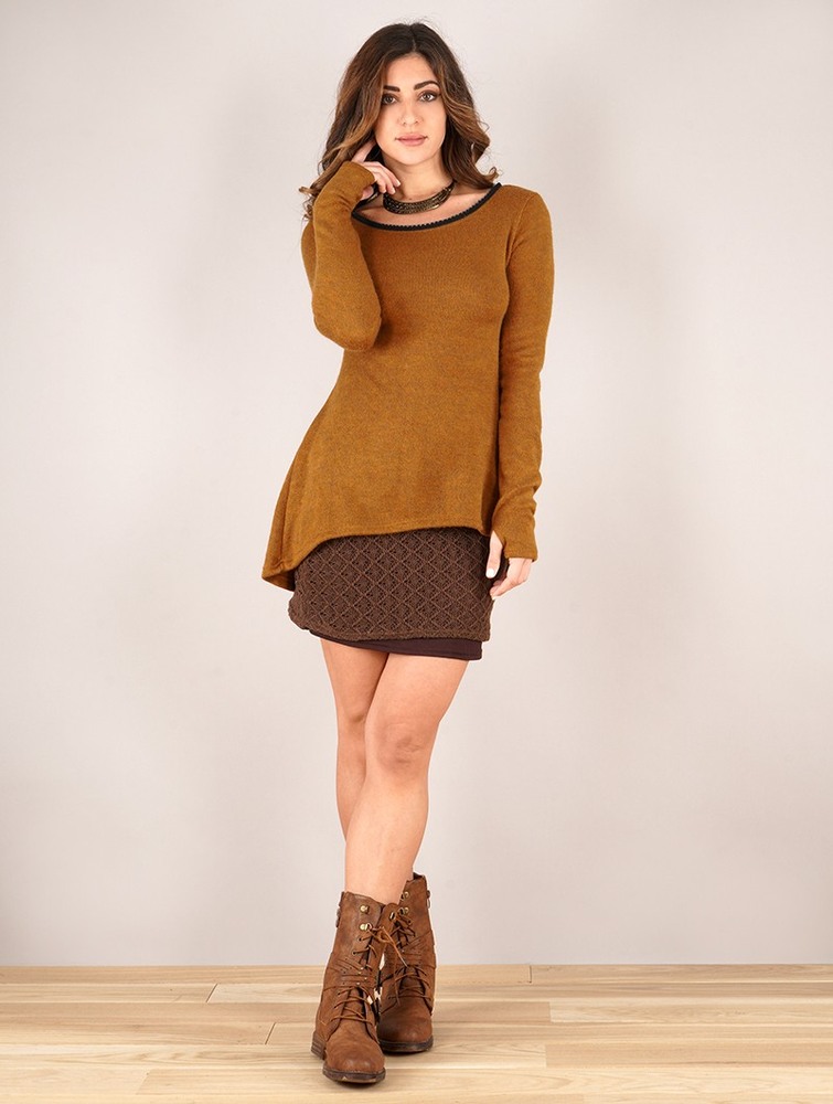 Pulower Toonzshop Bohemian Tunic Pullover Damskie Rusty | XAHTN-7523