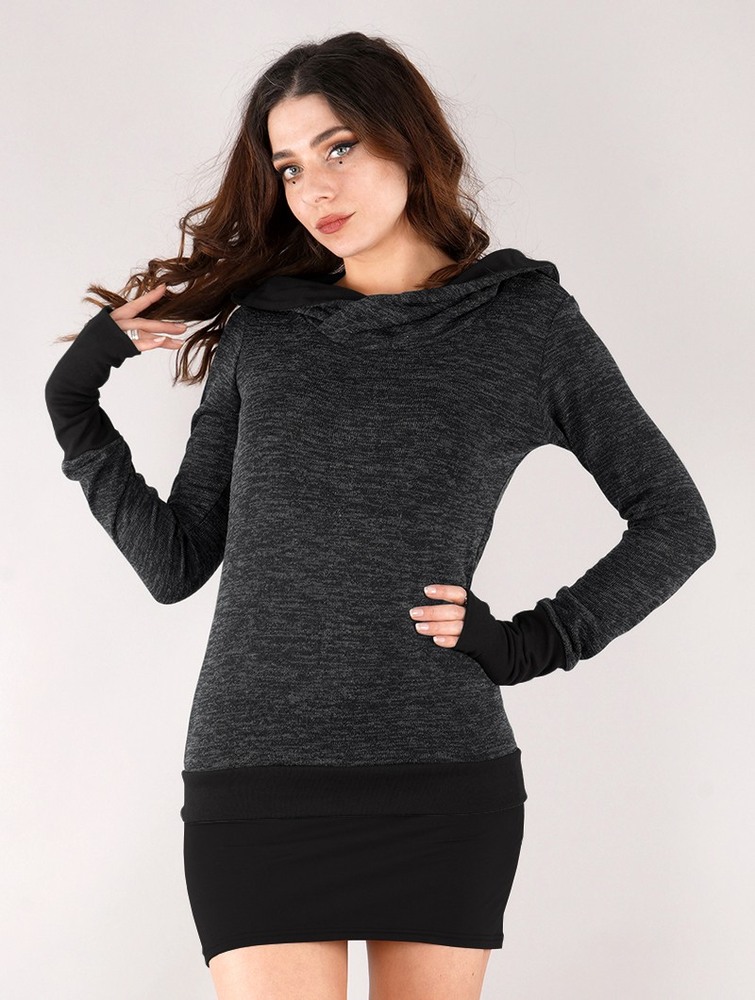 Pulower Toonzshop Janjira Pullover Damskie Ciemny Szare Czarne | MQKIA-1895