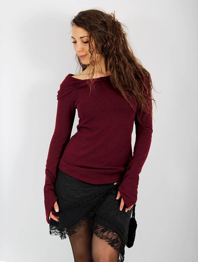 Pulower Toonzshop Karmäa Pullover Damskie Wine | SUTKJ-2769