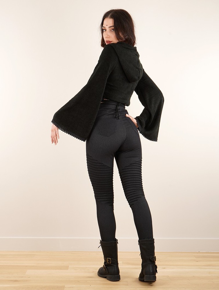 Pulower Toonzshop Luna Moth Wrap-over Pullover Bolero Damskie Czarne | CGOPV-7690