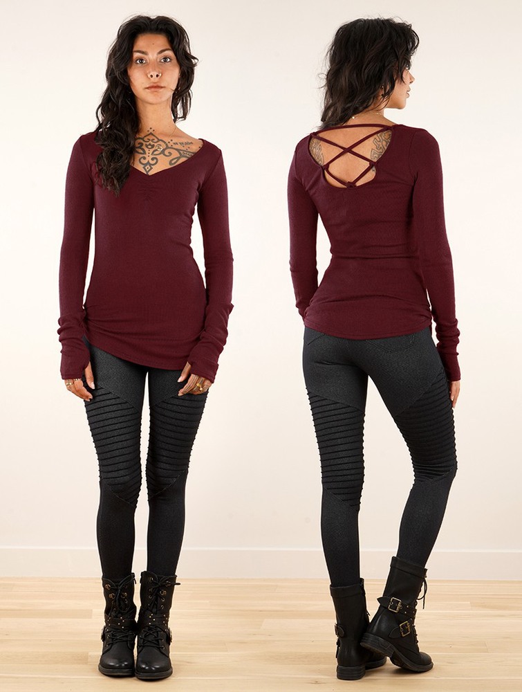 Pulower Toonzshop Nikkäa Pullover Damskie Wine | IVNQC-9370