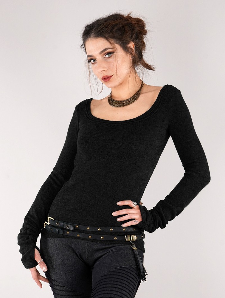 Pulower Toonzshop Ysïs Pullover Damskie Czarne | WZRUS-2095