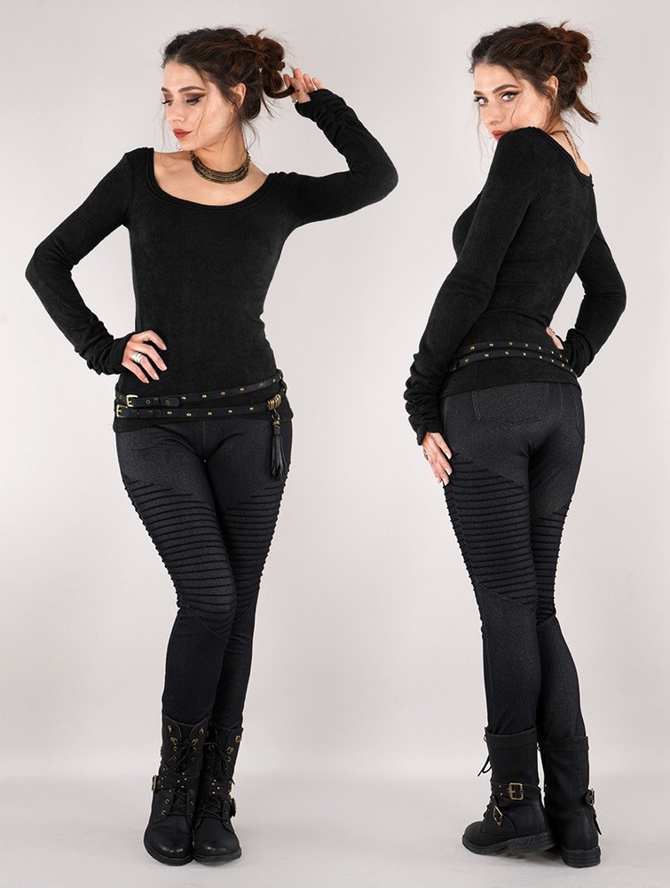 Pulower Toonzshop Ysïs Pullover Damskie Czarne | WZRUS-2095