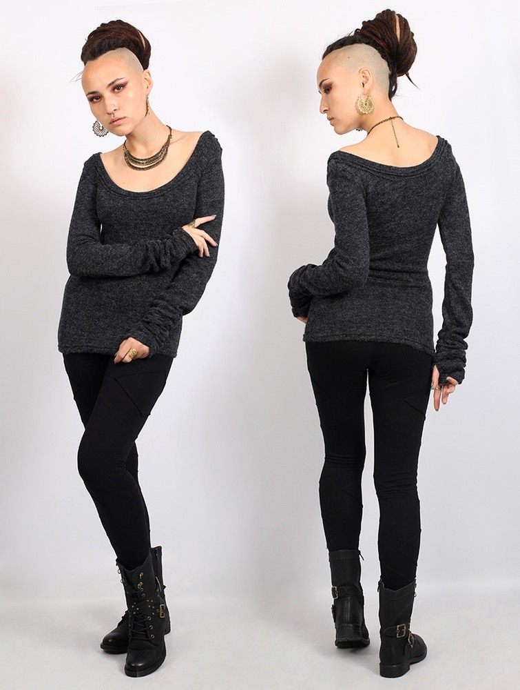 Pulower Toonzshop Ysïs Pullover Damskie Ciemny Szare | ZHGMO-3608