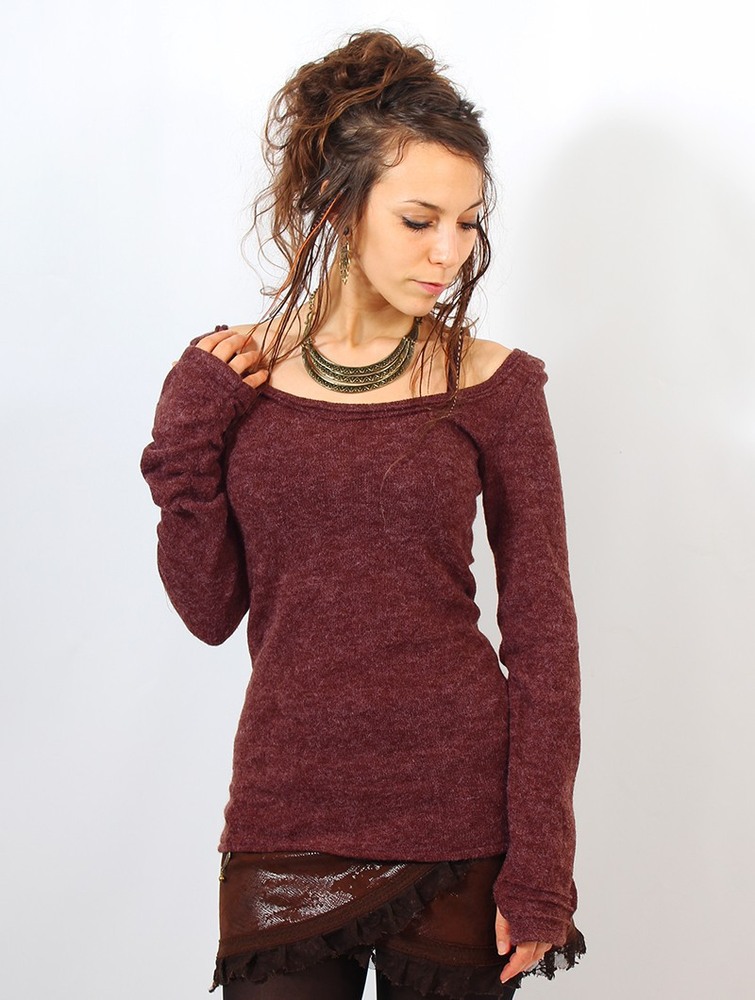 Pulower Toonzshop Ysïs Pullover Damskie Wine | FNTIU-6924