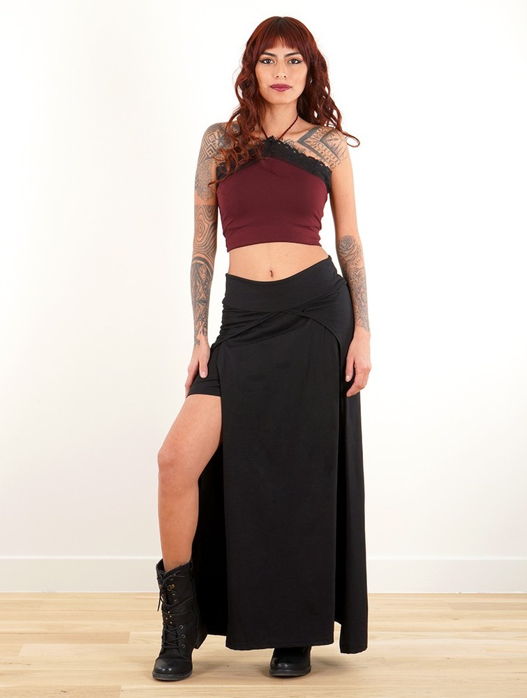 Spódnica Toonzshop Creature Split Long Skirt Damskie Czarne | AHIOJ-2603