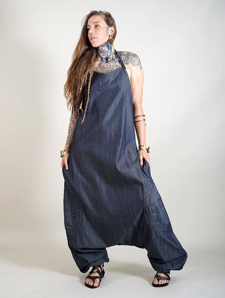 Spodnie Toonzshop Ayush Harem Pant Overalls Damskie Denim | HQGNP-2748