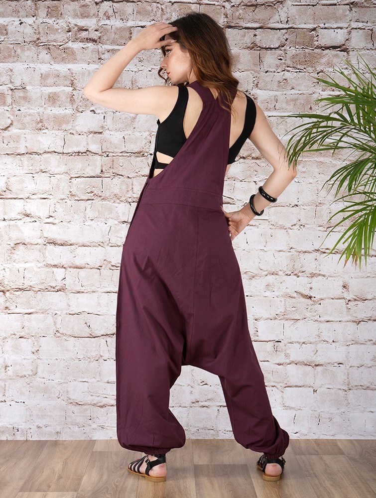 Spodnie Toonzshop Bhakta Harem Pant Overalls Damskie Wine | OXVNZ-9147