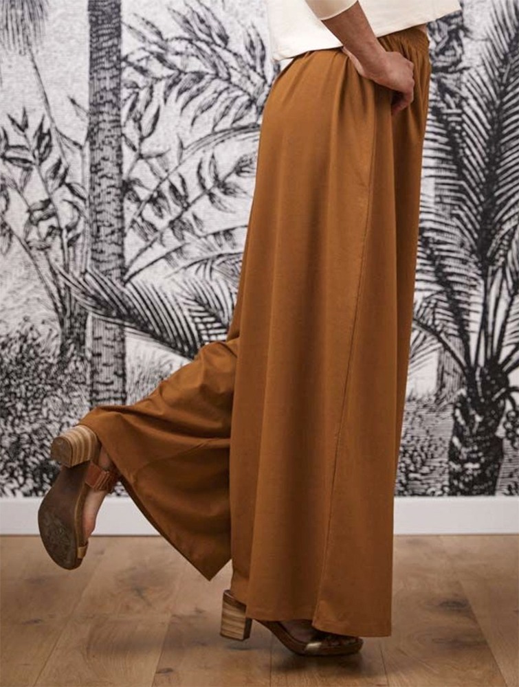 Spodnie Toonzshop Booh Flared Loose Pants Damskie Ochre | CMERX-9027