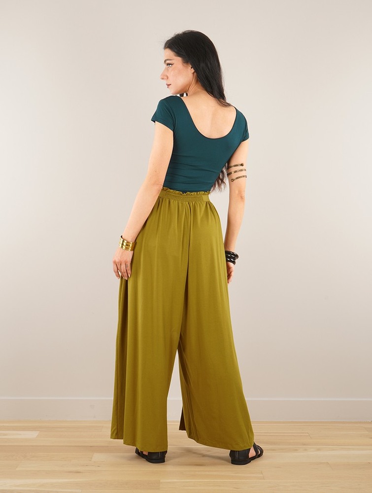 Spodnie Toonzshop Félise Split Loose Pants Damskie Goldengreen | CPFSA-6457