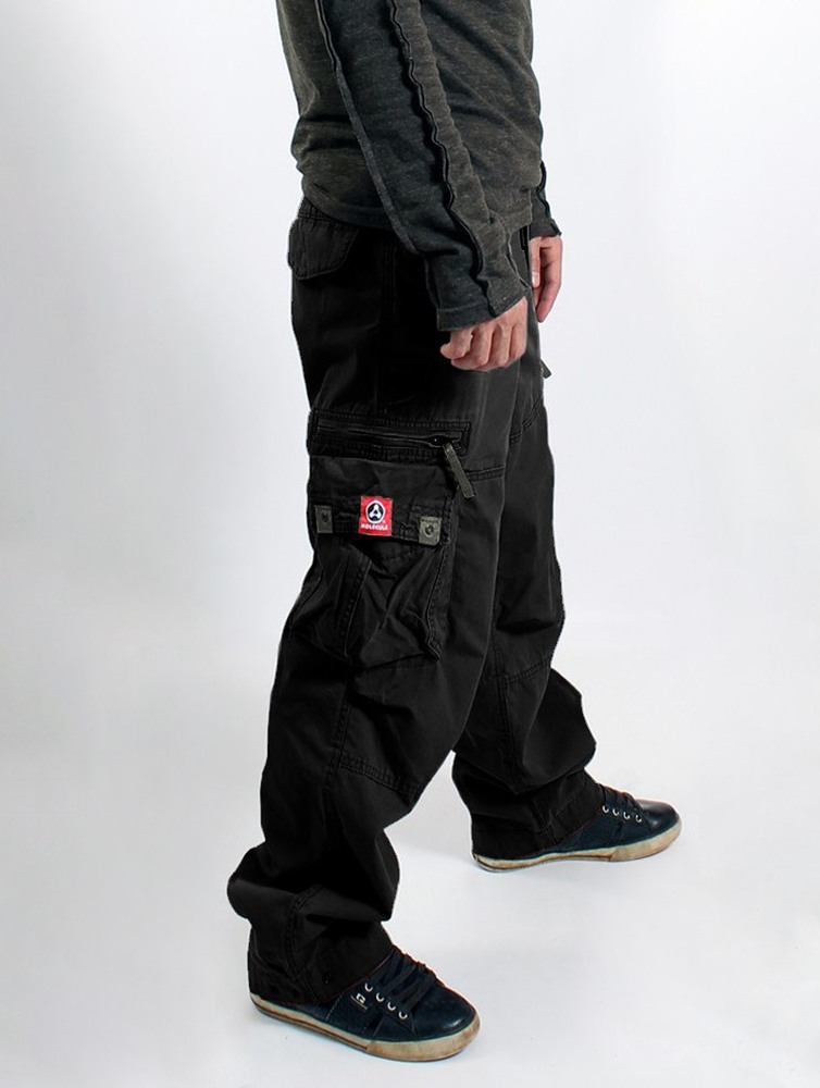 Spodnie Toonzshop Molecule Cargo Pants 45019 Męskie Czarne | SFQXA-0317