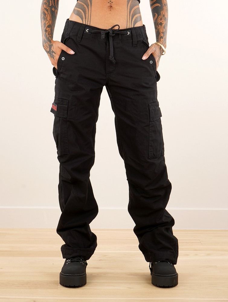 Spodnie Toonzshop Molecule Gender Neutral Baggy Cargo Pants Damskie Czarne | XYELF-0512