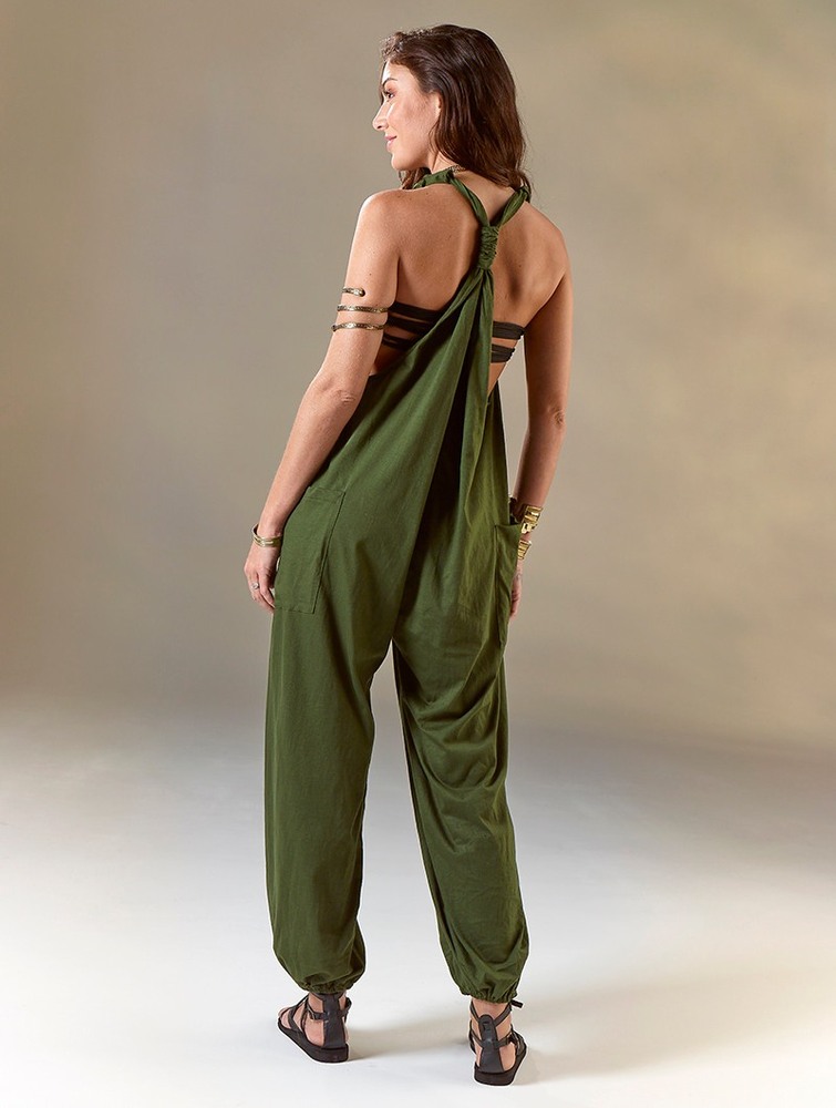 Spodnie Toonzshop Sampatti Harem Pant Overalls Damskie Zielone | BLTNS-4081