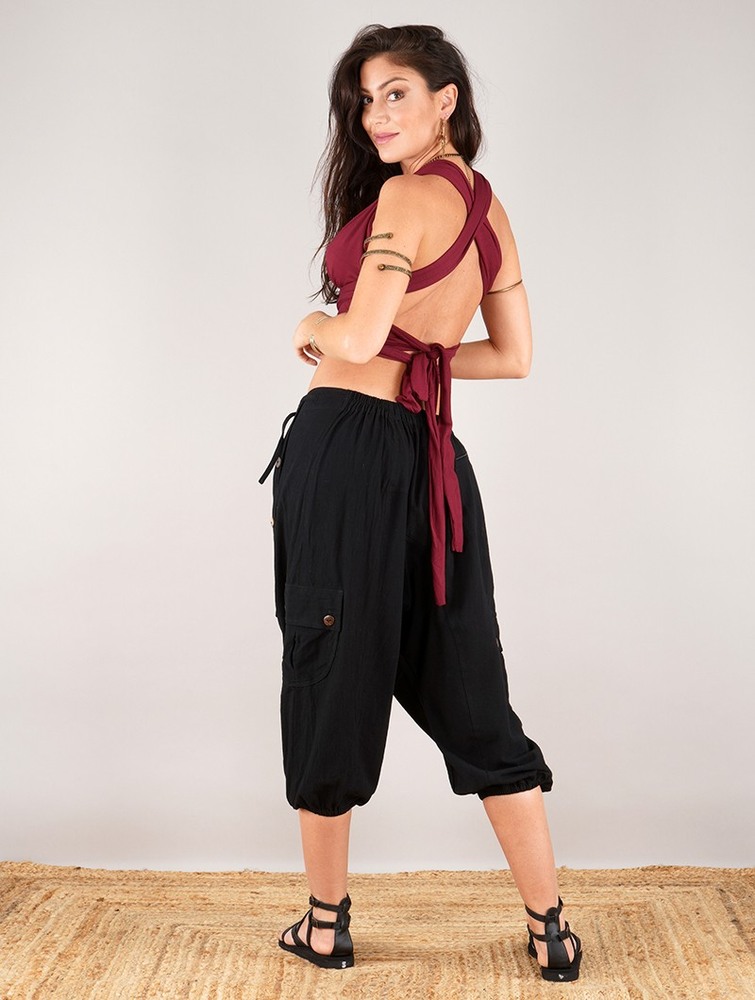 Staniki Toonzshop Wakiza Infinity Crop Top Bra Damskie Wine | RDJCH-3486