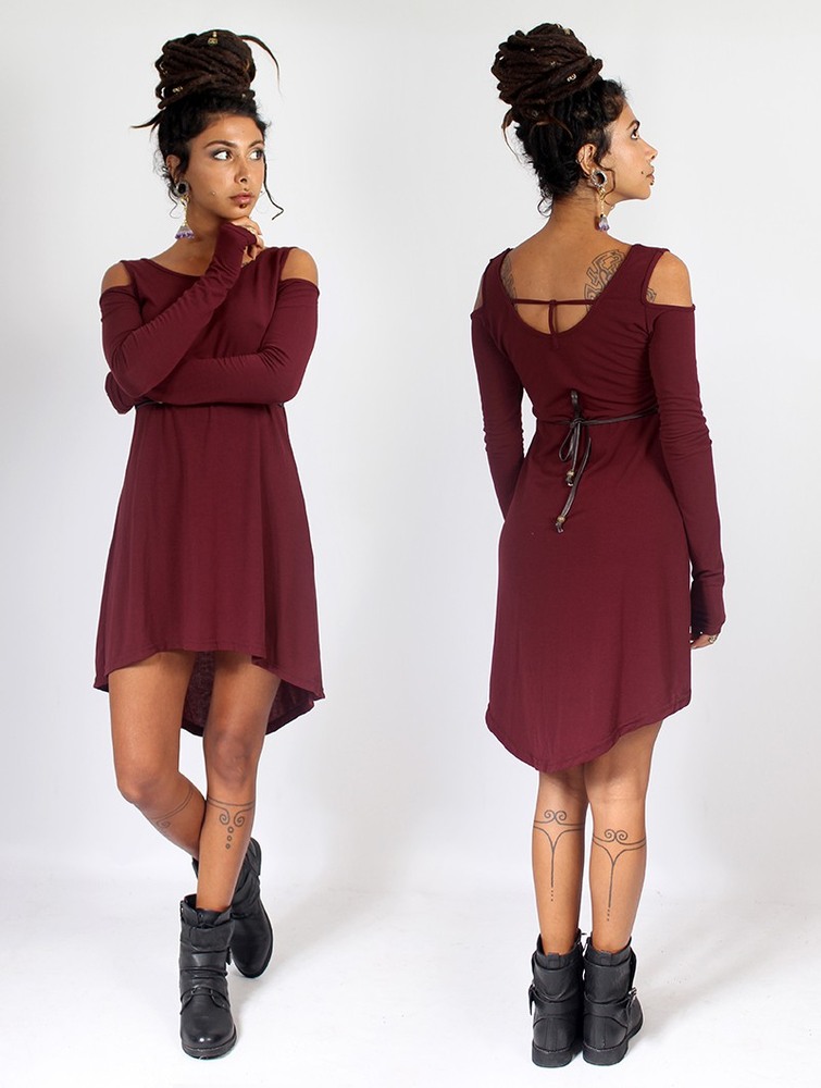 Sukienka Toonzshop Atsuka Tunic Dress Damskie Wine | JWCRP-1507