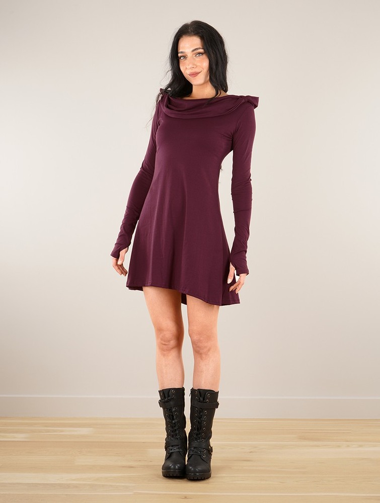 Sukienka Toonzshop Chryzz Dress Damskie Wine | QPYET-3508