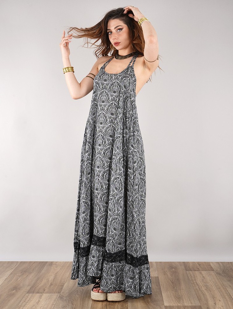 Sukienka Toonzshop Gaia Long Dress Damskie Czarne | RECQT-7904