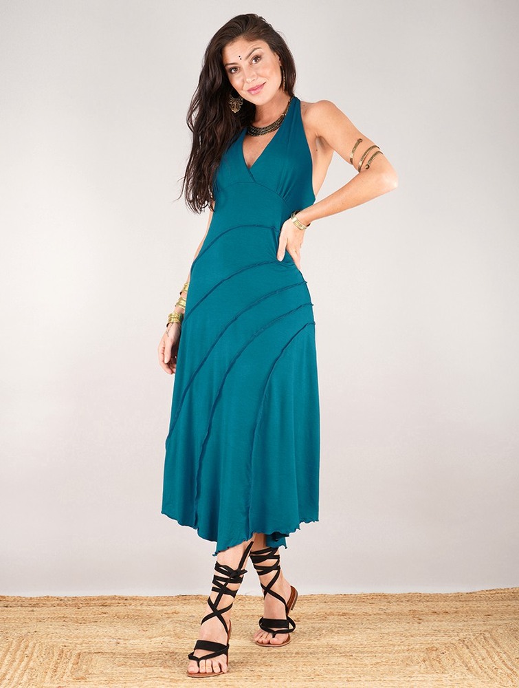 Sukienka Toonzshop Kaylah Dress Damskie Teal | YLUFT-6124