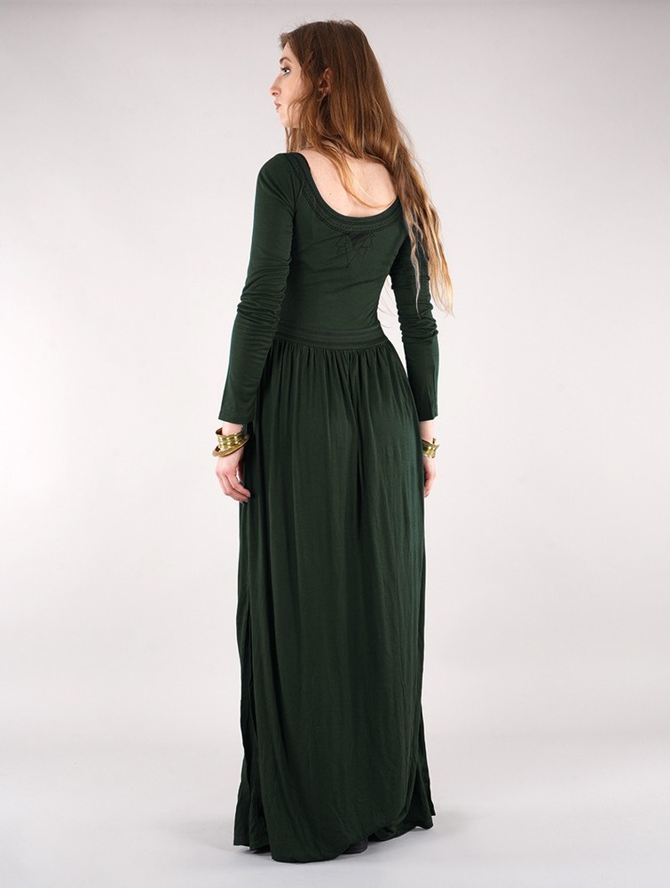 Sukienka Toonzshop Lotus Artanis Long Sleeve Long Dress Dress Damskie Zielone | WNIRT-3186