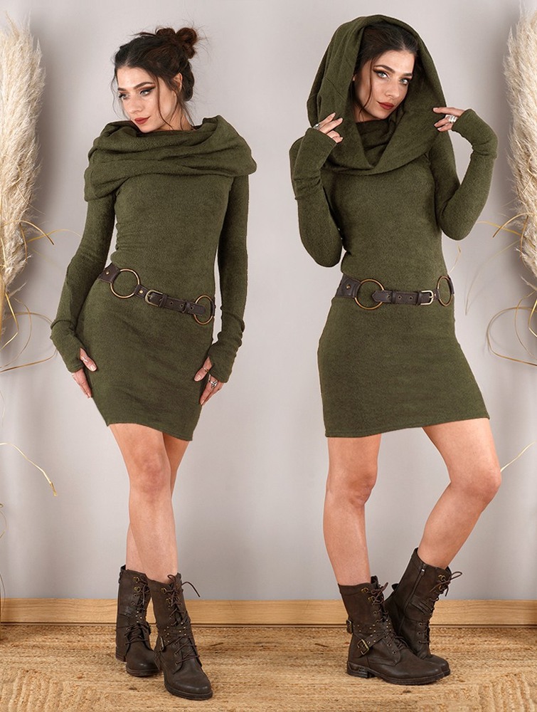 Sukienka Toonzshop Mantra Sweater Dress Damskie Zielone | QNVZG-1398