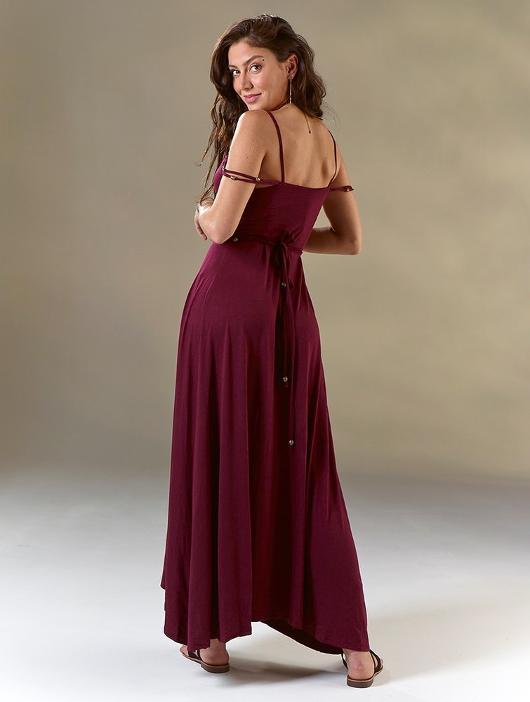 Sukienka Toonzshop Massaläa Long Dress Damskie Wine | EFPQT-5246