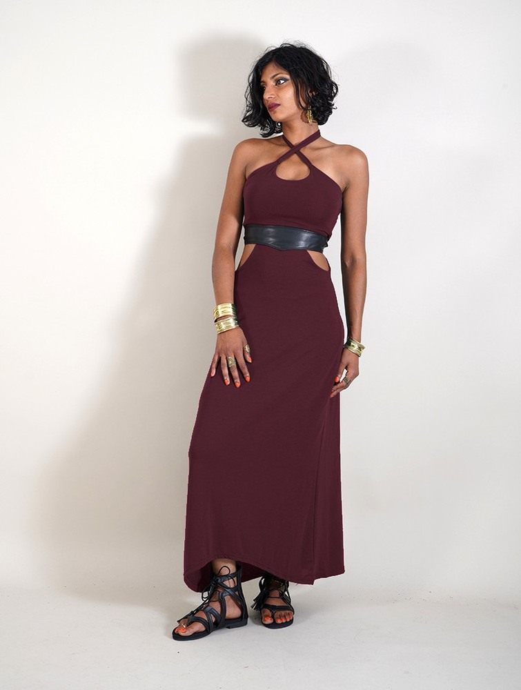 Sukienka Toonzshop Sheherazade Long Dress Damskie Wine | YROLG-4083