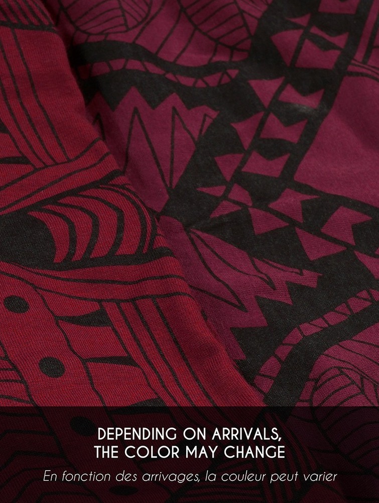 Sukienka Toonzshop Vairë Africa Printed Sleeveless Short Dress Damskie Wine | TJRLM-3478