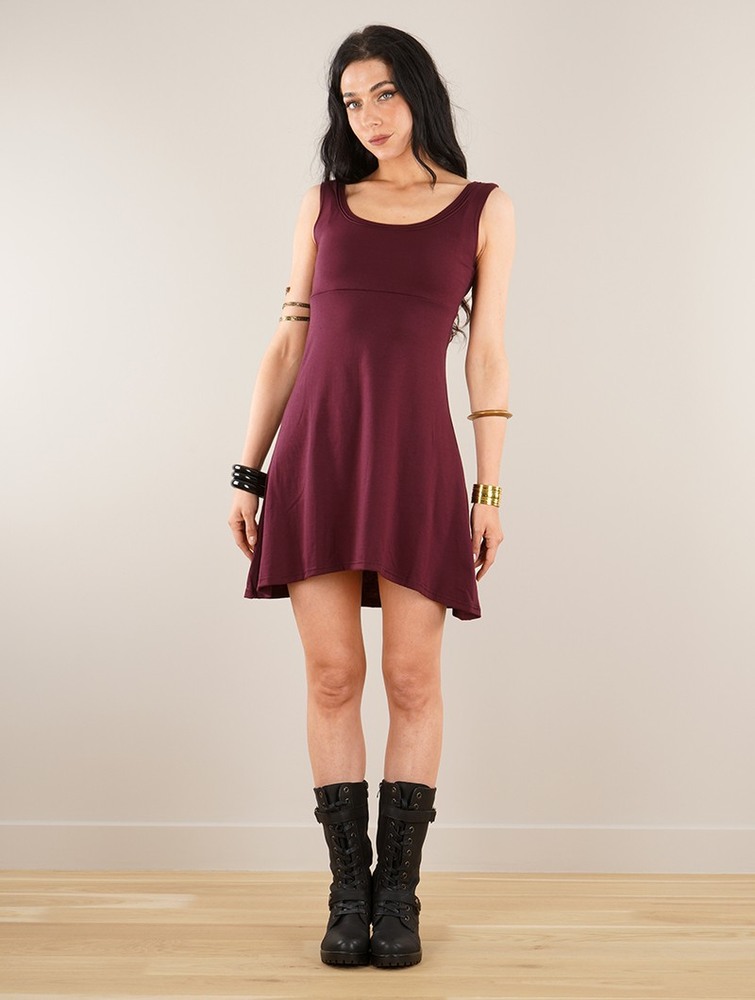 Sukienka Toonzshop Ysïaak Sleeveless Dress Damskie Wine | FNXOW-5830