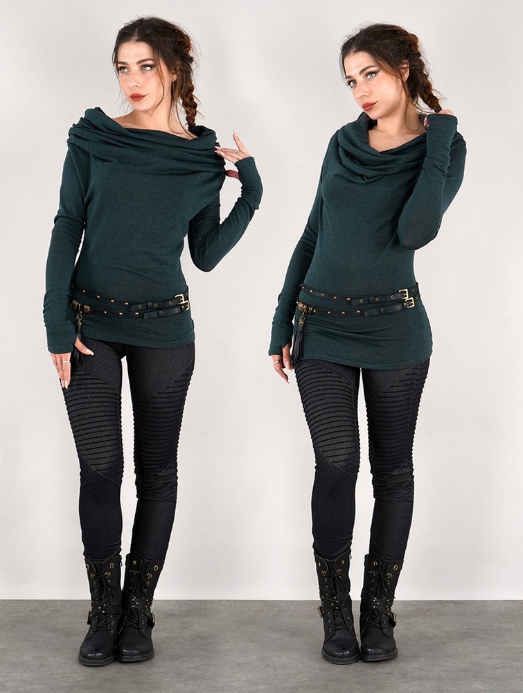 Sweter Toonzshop Kali Cowl Neck Sweater Damskie Ciemny | MISLJ-3205