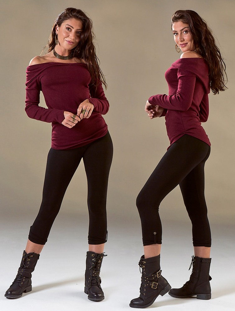 Sweter Toonzshop Karmïk Sweater Damskie Wine | BERSX-1254