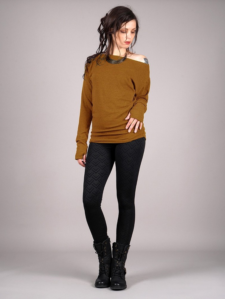 Sweter Toonzshop Kayäaz Batwing Sleeve Sweater Damskie Rusty | RDWKX-4215