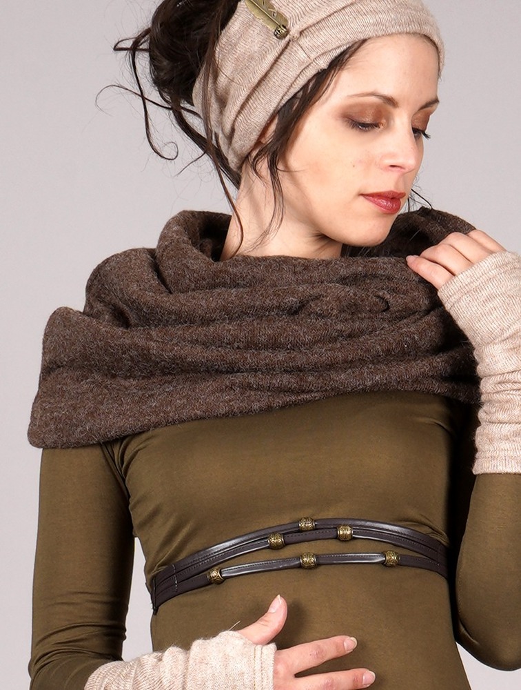 Szalik Toonzshop Oöna Snood Scarf Damskie Brązowe | OULPI-8416